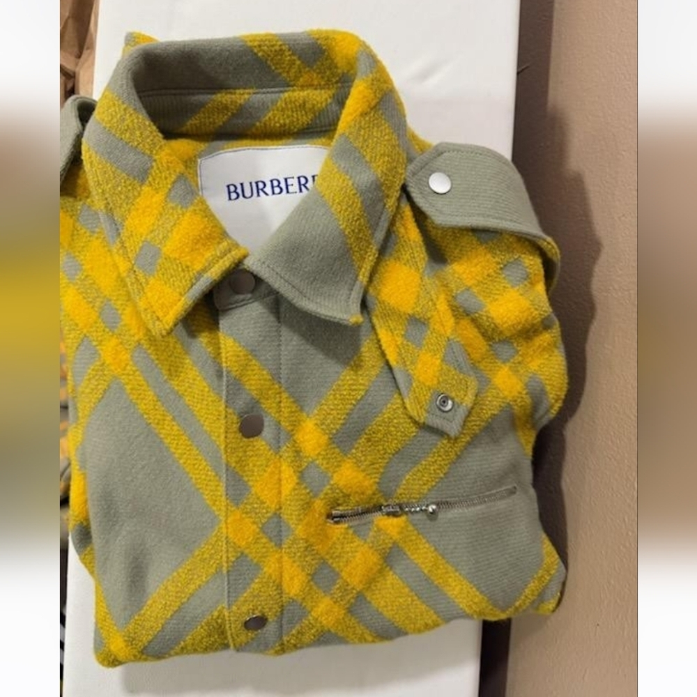 Burberry Check Plaid Pattern Wool Blend Jacket, Size 8 - Picture 13 of 16